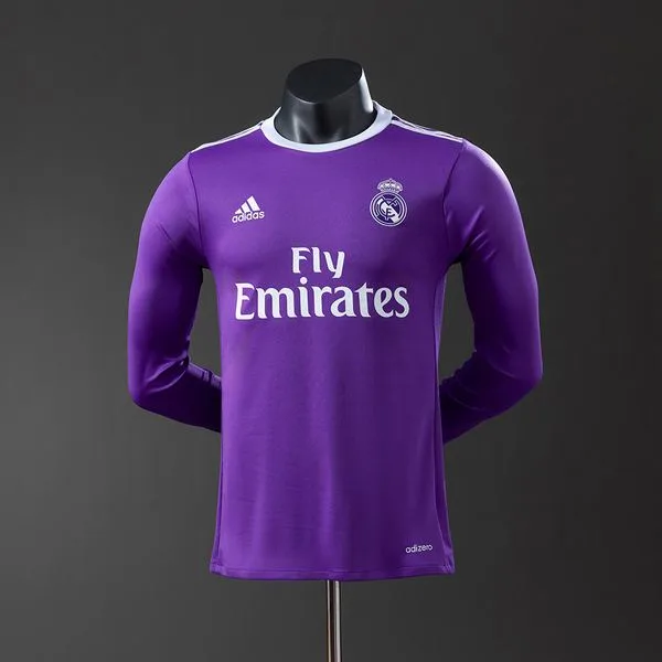 Camiseta de fútbol Real Madrid 2016/17 VISITANTE MANGA LARGA VERSION JUGADOR